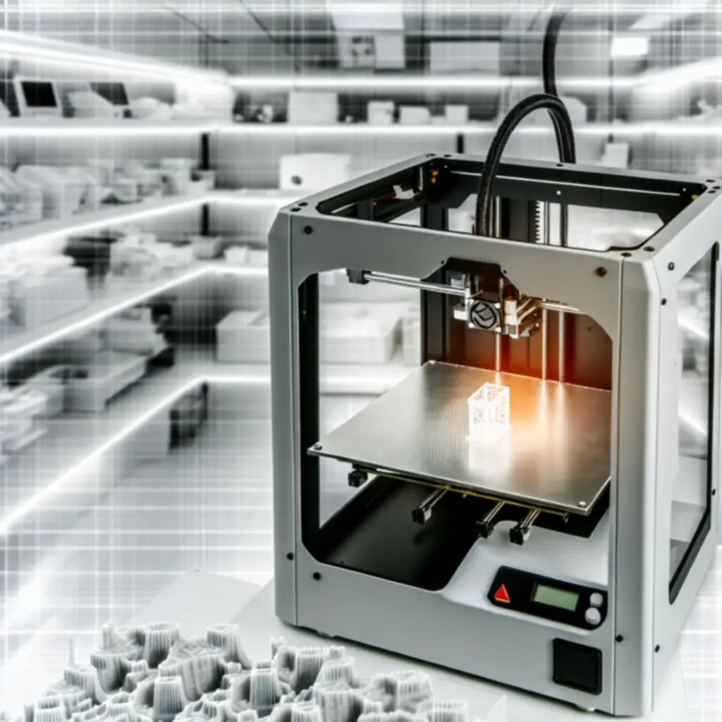 Nowoczesna drukarka 3D w trakcie pracy