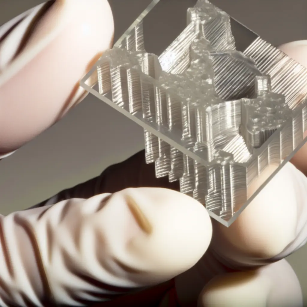 Zbliżenie na wydrukowany komponent z tworzywa sztucznego